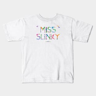 Miss Slinky - Tropical wordart Kids T-Shirt